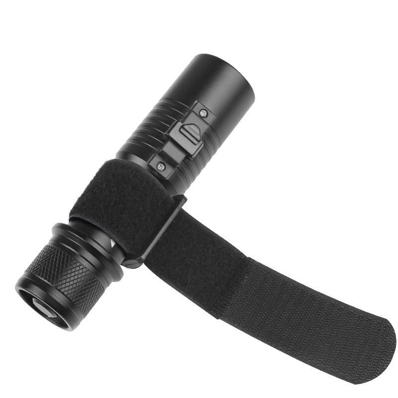 厂家直销T6LED强光潜水手电筒磁控开关水陆两用绑带专业防水手电 - 图2