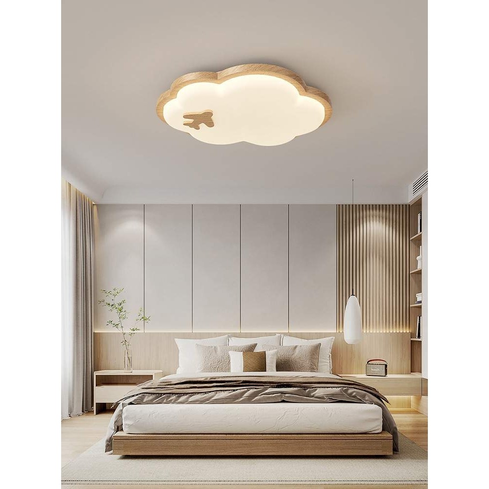 全光谱护眼儿童房飞机吸顶灯新中式卧室灯简约复古主卧温馨云朵灯,淘宝优惠券,粉丝福利购,淘宝优惠卷