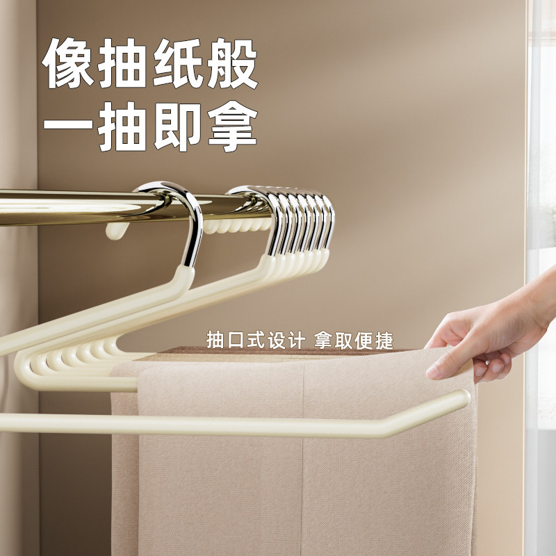鹅型裤架家用挂裤子专用衣架防滑无痕裤夹多功能衣柜内置收纳神器,淘宝优惠券,粉丝福利购,淘宝优惠卷