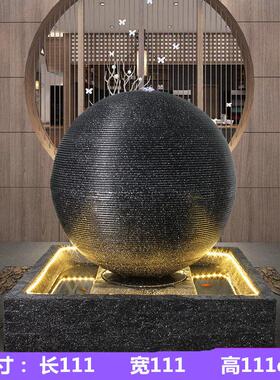 流水喷泉鱼缸风水球酒店大堂花园水景装饰水幕墙景观摆件开业礼品