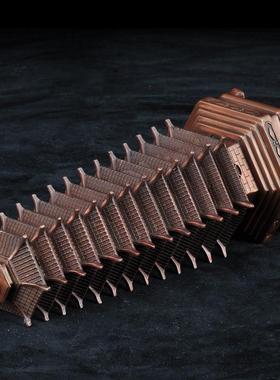 紫铜十三层文昌塔摆件13层文昌宝塔风水摆设家居书房儿童桌装饰品