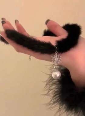 冬日恋人雪花珍珠项链choker