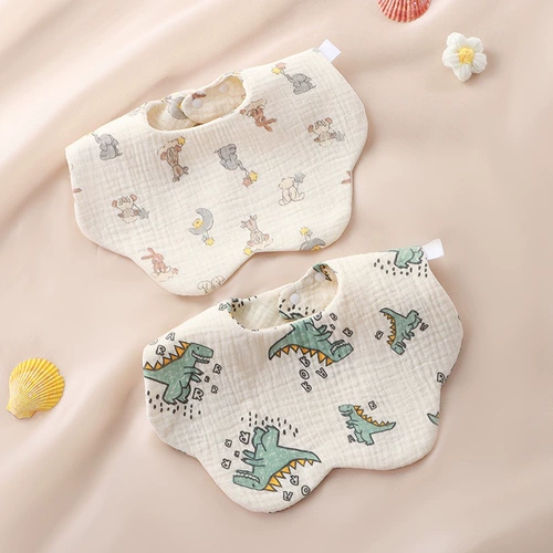 Детский марлевый водонепроницаемый дышащий слюнявчик, нагрудник для новорожденных для еды