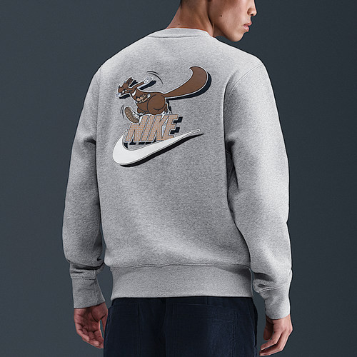 Nike/耐克正品2025秋季款男士日常圆领套头刺绣卫衣IB3304-063 - 图0