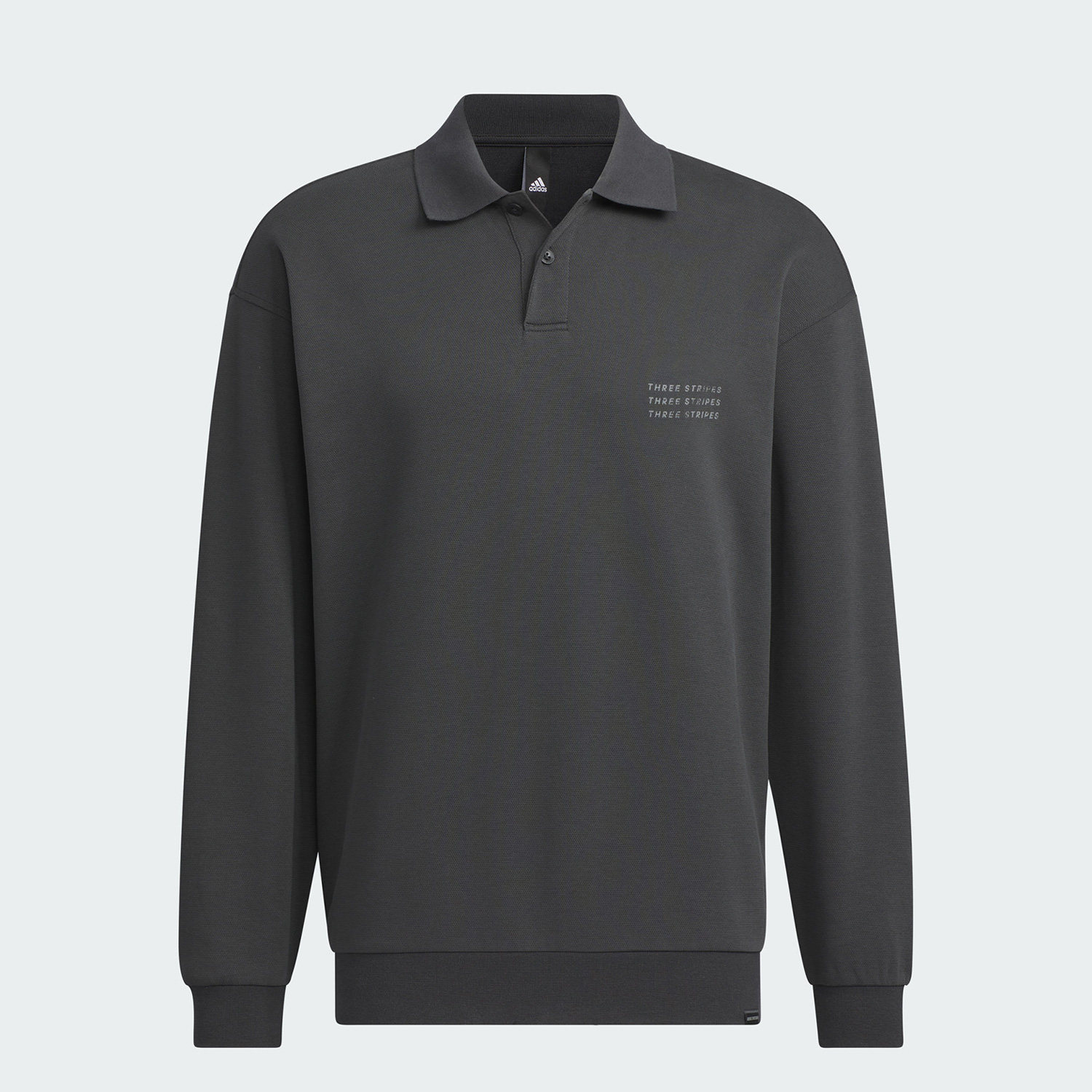 Adidas/阿迪达斯正品运动男士休闲宽松长袖翻领POLO衫IS7419,淘宝优惠券,粉丝福利购,淘宝优惠卷