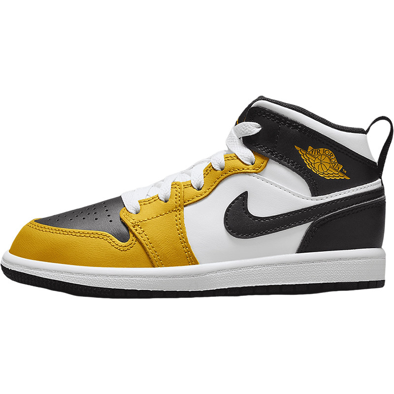 Nike/耐克正品Jordan 1 Mid小童耐磨休闲运动鞋DQ8424-701,淘宝优惠券,粉丝福利购,淘宝优惠卷