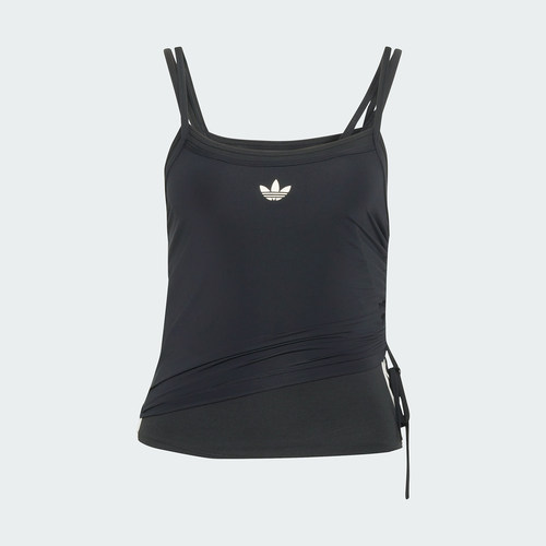 Adidas/阿迪达斯正品三叶草女士运动针织修身吊带背心T恤KW4524 - 图1