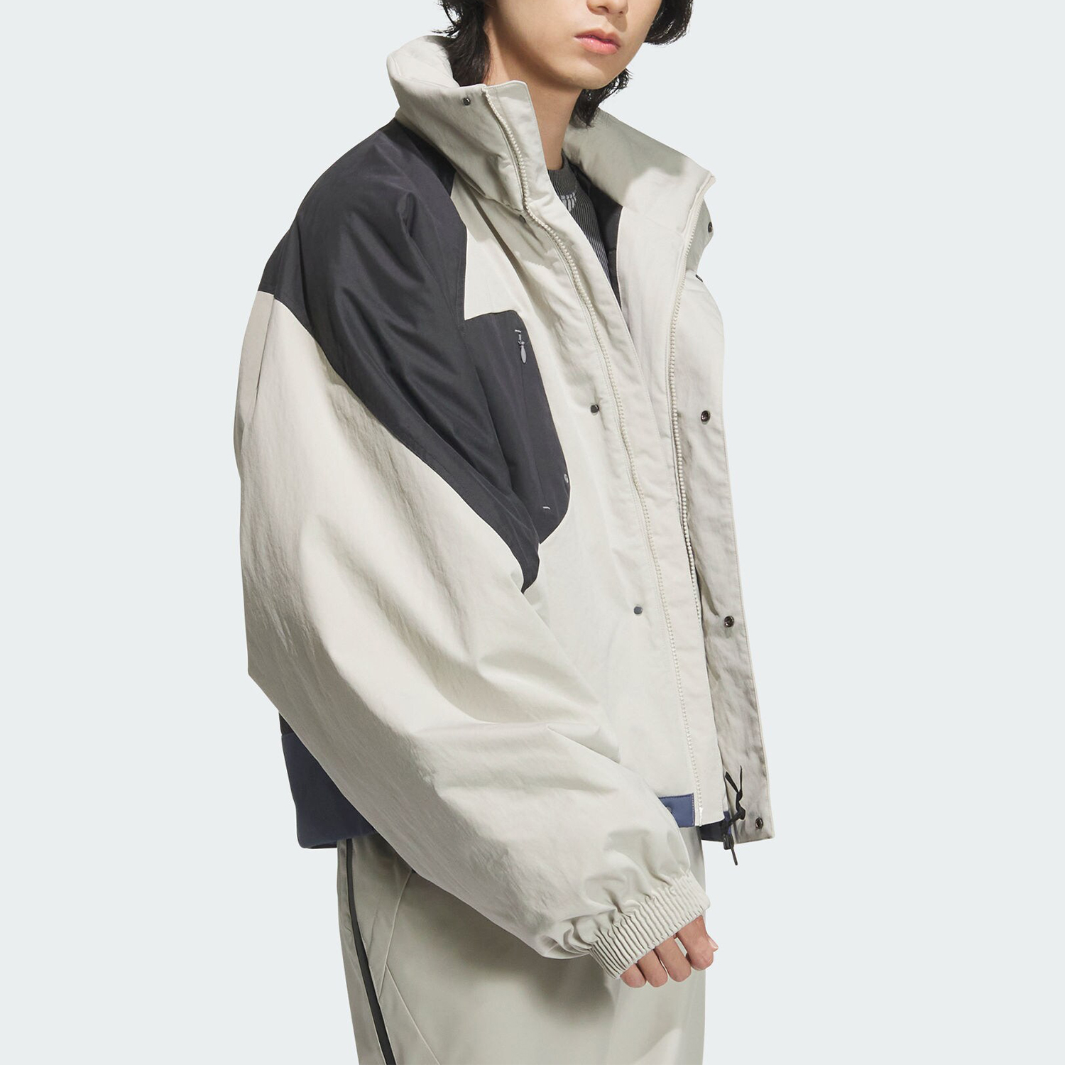 Adidas/阿迪达斯正品新款男士拼接户外保暖高领棉服JM6144 - 图0