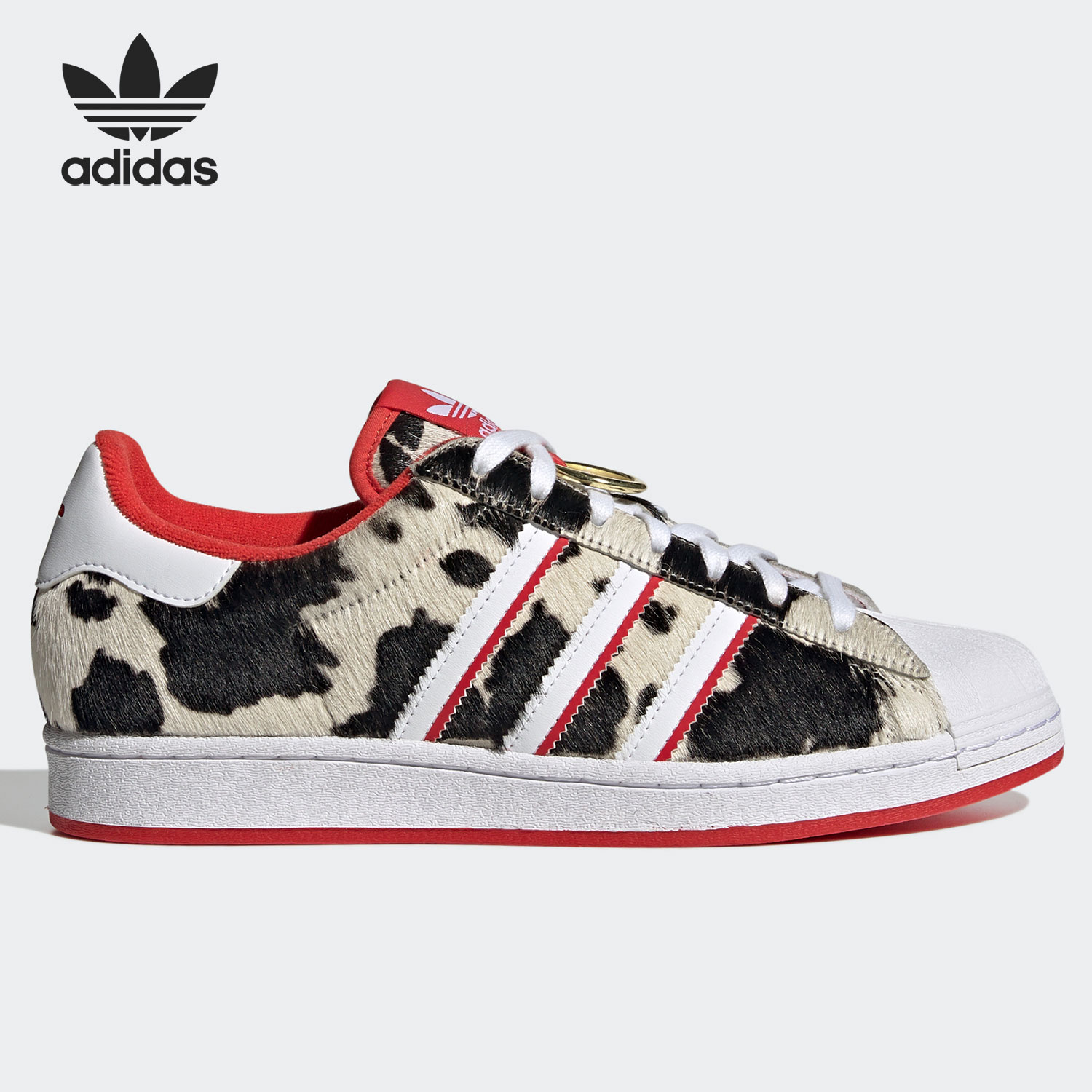 Adidas/阿迪达斯正品三叶草CNY新年款男女动物印花经典板鞋FY8798 - 图0