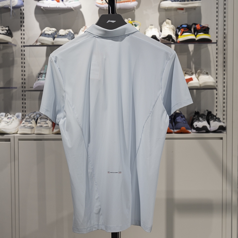 李宁正品国家队系列男子商务休闲翻领速干短袖POLO衫APLV437-2 - 图0