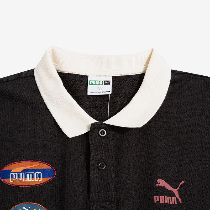 Puma/彪马正品春季男女新款透气运动假两件POLO衫677381-01,淘宝优惠券,粉丝福利购,淘宝优惠卷