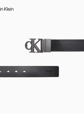 CK男士双面用字母扣头皮革腰带