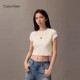 CK Ladies Hot Girl ບ່າຂວາ embroidered Round Neck ເສື້ອທີເຊີດແຂນສັ້ນ