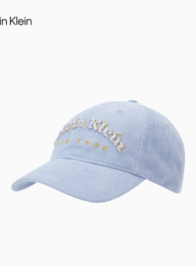 CK Jeans26男女情侣立体字母刺绣灯芯绒弯檐鸭舌帽棒球帽礼物