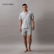CK Men's Embroidered Button Lapel Home Pajamas
