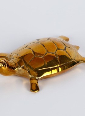 金龟纯铜器摆件摆设黄o金龟铜器工艺品龟风水办公室卧室书房装饰