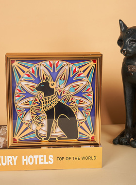 大英博物馆木质叠雕装饰画摆件客厅挂画乔迁礼物闺蜜女生生日礼物