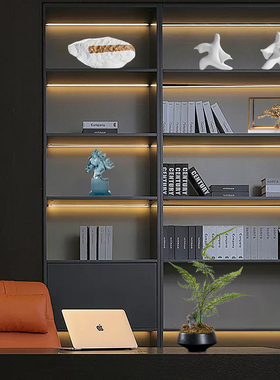速发公意办创室商务书柜摆件新中式轻奢家居开柜格酒放橱窗书架装