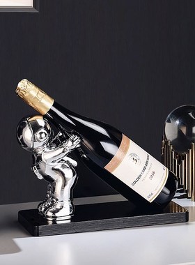 速发轻奢高档宇航饰酒柜装员品红酒架摆件物瓶置酒架客厅酒托高级