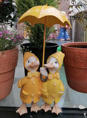 家居饰品北欧鸭子摆件户外花园庭院工艺品创意客厅电视柜玄关摆设