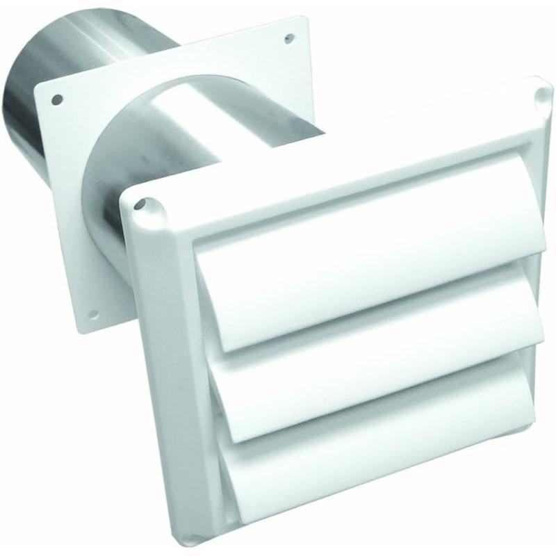 烘干机干衣机排风管道4寸100mm穿墙管外墙风帽防风罩自垂百叶格栅 - 图3