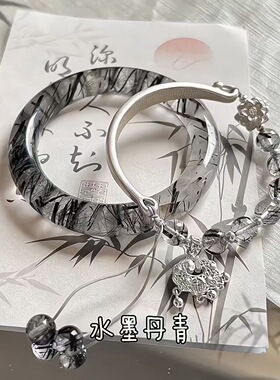 新中式中国风狐狸手镯平安锁流苏手链女小众爆款手串古风清冷手饰