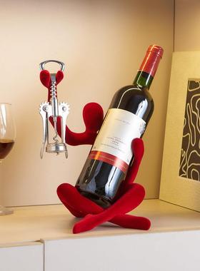 轻奢高档酒柜电视柜高颜值红酒倒挂高脚杯架小众高级感装饰品摆件