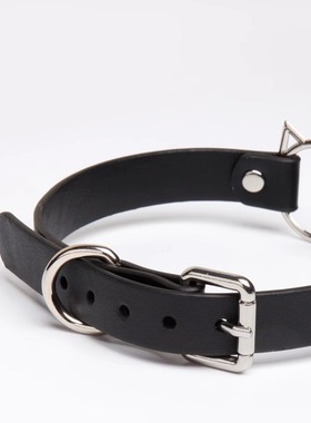 猫咪铃铛项圈女m定制皮革