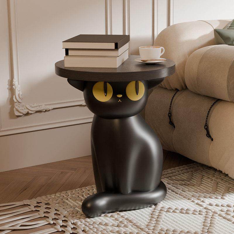 客厅黑猫茶几装饰落地摆件家居客厅电视柜边几玄关床头柜置物架,淘宝优惠券,粉丝福利购,淘宝优惠卷