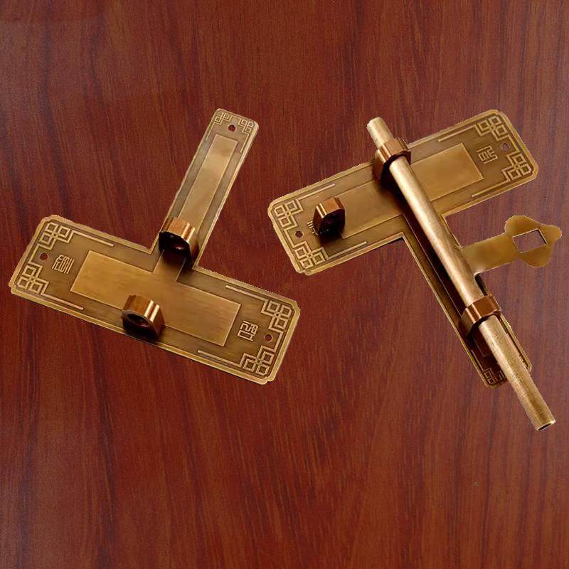 纯移门加厚大门插销中式彷古门锁老式木门古建覆古典庭院门栓黄铜,淘宝优惠券,粉丝福利购,淘宝优惠卷