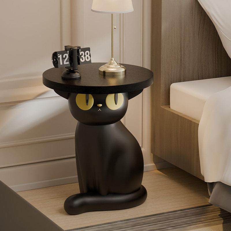 客厅黑猫茶几装饰落地摆件家居客厅电视柜边几玄关床头柜置物架,淘宝优惠券,粉丝福利购,淘宝优惠卷