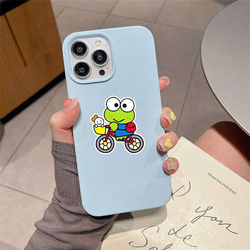 50 sheets of big-eyed frog decorative waterproof stickers