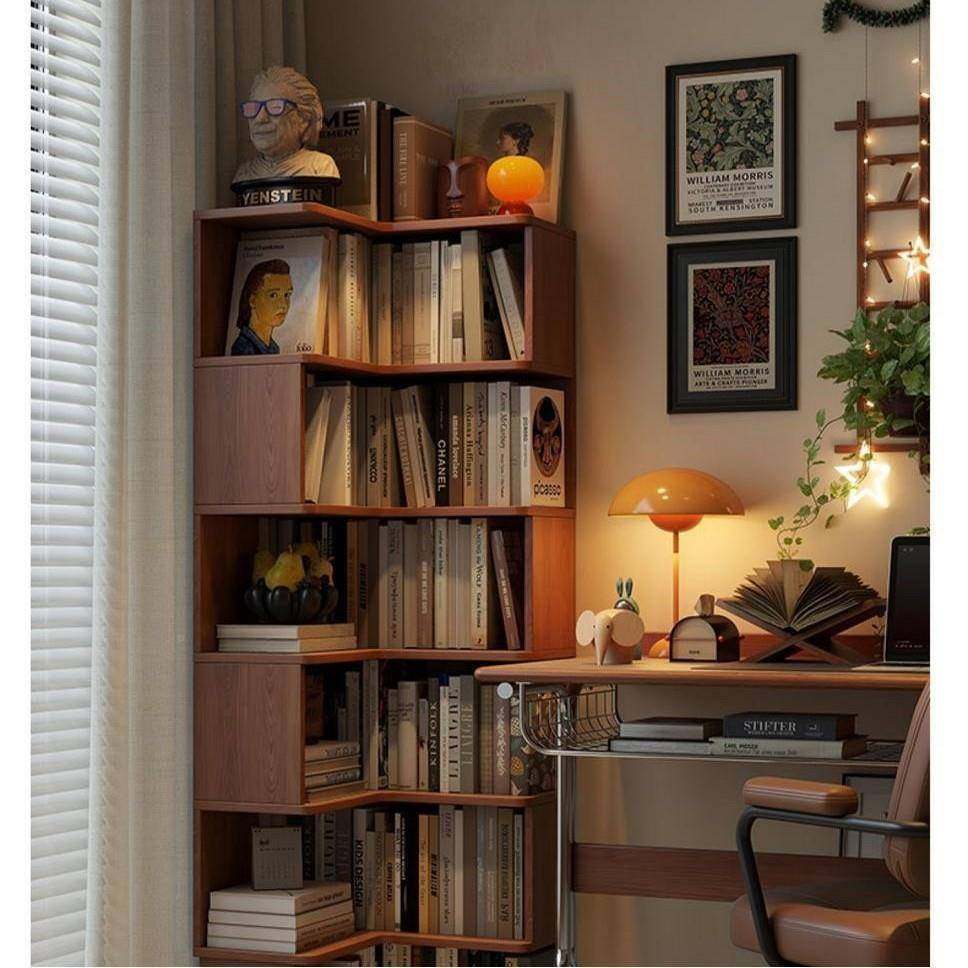 书架架落地物收一体靠墙转203角柜墙角书柜客厅卧置室纳架书房储,淘宝优惠券,粉丝福利购,淘宝优惠卷