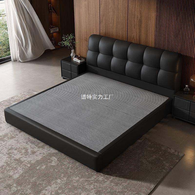 卧意式极简床主米代简约1.5小户型婚床黑色泡芙软包储BZY物现床,淘宝优惠券,粉丝福利购,淘宝优惠卷