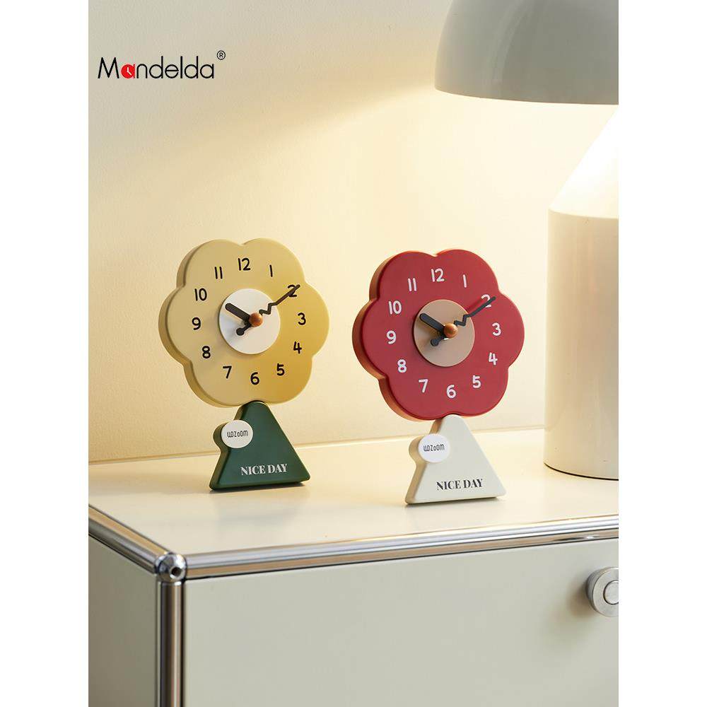 Mandelda家居客厅台式座钟简约桌面摆件玄关装饰电视柜时钟饰品,淘宝优惠券,粉丝福利购,淘宝优惠卷