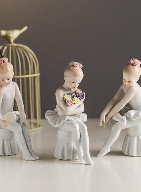 芭蕾舞者女孩摆件少女家居客厅玄关卧室床头柜创意装饰品结婚礼物