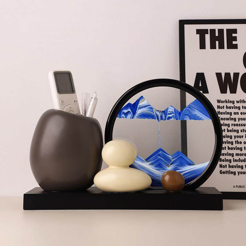 贝汉美时来运转流沙画 画笔筒办公室桌高级感小众送老师毕业礼物,淘宝优惠券,粉丝福利购,淘宝优惠卷