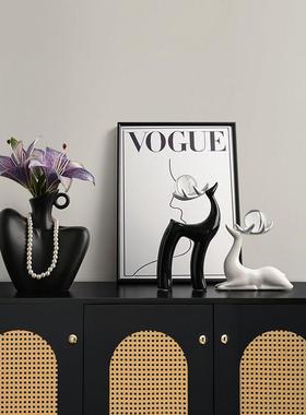 现代轻奢入户玄关装饰花瓶摆件家居客厅电视柜高级感乔迁新居礼品