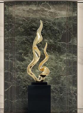 客厅会所桌面招财软装酒店大堂艺术品样板房抽象雕塑大型玄关摆件