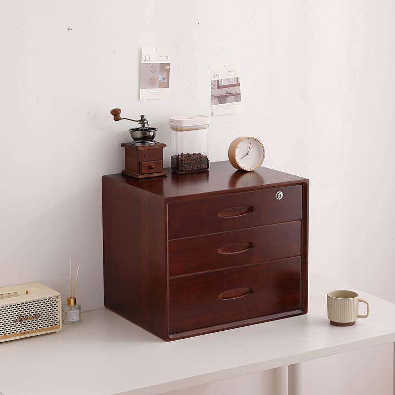 实木桌面收纳盒大号桌上储物整理盒大容量抽屉式木质置物柜多功能,淘宝优惠券,粉丝福利购,淘宝优惠卷