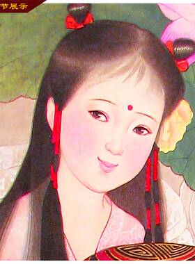 和合二圣家居客厅卧室婚房挂x画金童玉女画寒山拾得字画丝绸卷轴