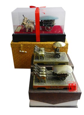包邮 秦俑铜车马 铜合金文物高仿D品外事旅游礼品 摆件纯铜热卖