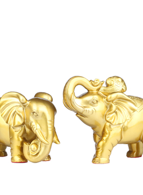 铜象摆件一对吸水大象客厅酒柜家居乔迁办公室店铺装饰工艺礼品