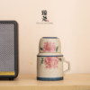 Zhenyao blue and white flint red ceramic stewed teapot souvenir