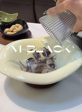 陶瓷水果家用盘客厅茶几轻奢高档