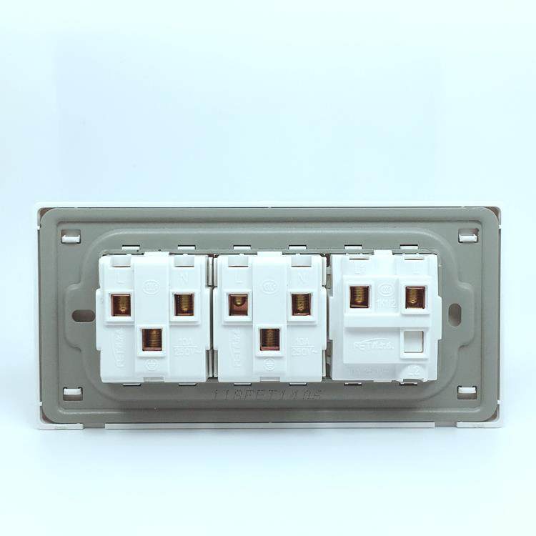 老款单控开关插座118型两开一插组合面板10A暗装双控按钮大板开关 - 图2