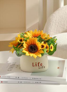 彷真花绿植书架摆件办公室装饰品客厅餐桌玄关电视柜乔迁新居布置