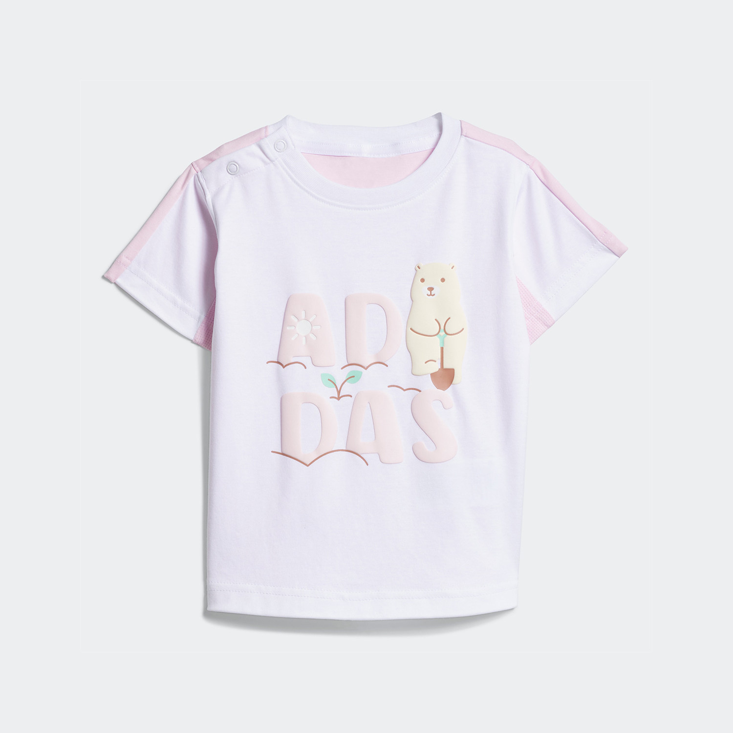 Adidas/阿迪达斯正品IN F T 3/4 SET婴童透气宽松套装IA8224 - 图0