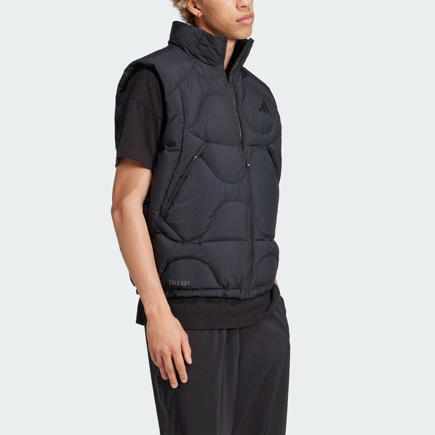 Adidas/阿迪达斯正品运动男士抗风保暖背心立领羽绒马甲JG5937 - 图0