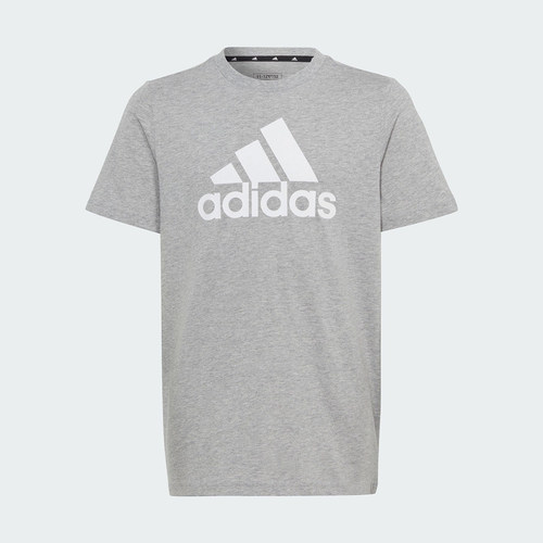 Adidas/阿迪达斯正品2025夏季款大童日常针织休闲短袖HR6379 - 图1